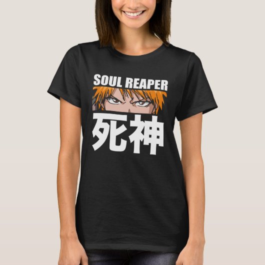 Bleekmiddel Ichigo Soul Reaper Eyes T-shirt (Voorkant)