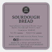 Bleekpaarse Sourdough Ingredienten Sticker voor Am (Voorkant)