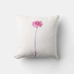 Bleekroze Chrysanthemum Gerbera Bloem Kussen