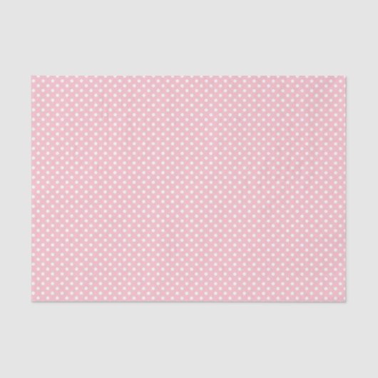 Bleekroze en witte stippenpatroon tissuepapier (Voorkant)