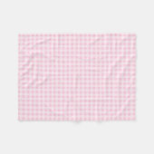 Bleekroze Gingham Fleece Deken (Voorkant (Horizontaal))
