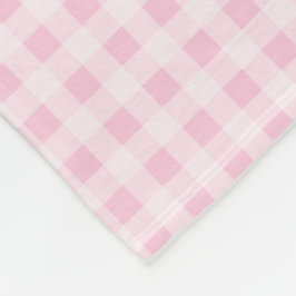 Bleekroze Gingham Fleece Deken