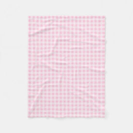 Bleekroze Gingham Fleece Deken