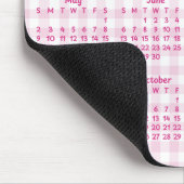 Bleekroze Gingham Whimsical 2027 Agenda Muismat (Hoek)
