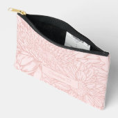 Bleekroze Grunge met Naam en Chrysanten Etui (Open)