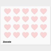 Bleekroze Hart Sticker (Vel)