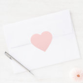 Bleekroze Hart Sticker (Envelop)