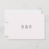 Bleekroze Huwelijks RSVP Kaart (Achterkant)