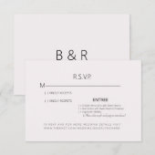 Bleekroze Huwelijks RSVP Kaart (Voorkant / Achterkant)