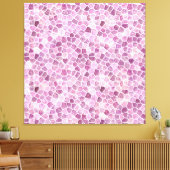 Bleekroze Kasseien Patchwork Terrazzo Patroon Canvas Afdruk (Insitu (Woonkamer))