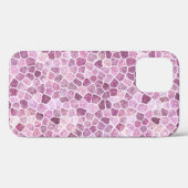 Bleekroze Kasseien Patchwork Terrazzo Patroon Case-Mate iPhone Case (Achterkant (horizontaal))