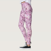 Bleekroze Kasseien Patchwork Terrazzo Patroon Leggings (Links)