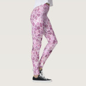 Bleekroze Kasseien Patchwork Terrazzo Patroon Leggings (Rechts)