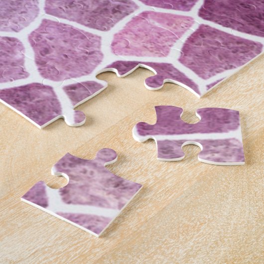 Bleekroze Kasseien Patchwork Terrazzo Patroon Legpuzzel (Zijkant)