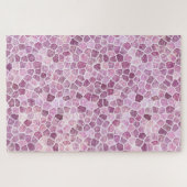 Bleekroze Kasseien Patchwork Terrazzo Patroon Legpuzzel (Horizontaal)