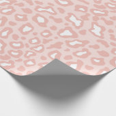 Bleekroze Luipaard Inpakpapier (Hoek)