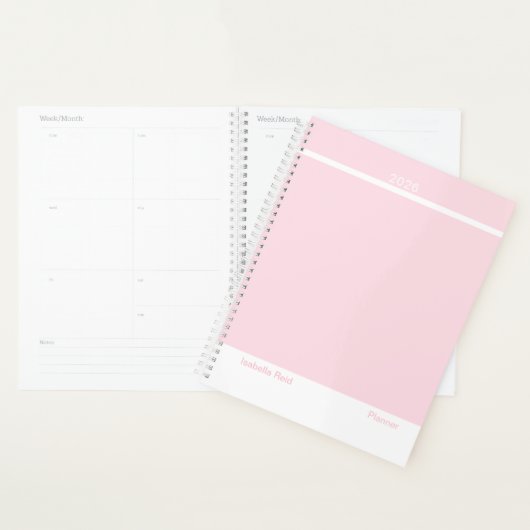 Bleekroze Minimalist Planner (Display)