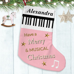 Bleekroze Mooie Vaste Piano Toetsen Persoonlijk Kleine Kerstsok