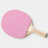Bleekroze Pingpongbat met Monogram Tafeltennisbatje (Zijkant)