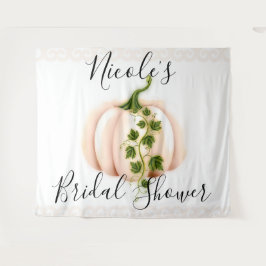 Bleekroze Pompoen Storybook Chic Herfst Bruiloft Wandkleed