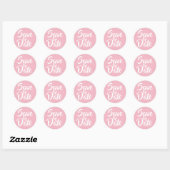 Bleekroze Save the Date Ronde Sticker (Vel)