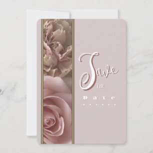 Bleekroze Save the Date Uitnodiging