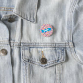 Bleekroze spikkels 'Smakelijk!' badge Ronde Button 3,2 Cm (In situ)