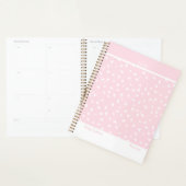 Bleekroze Vrouwelijke Minimalistische Bloemengroot Planner (Display)