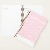 Bleekroze Vrouwelijke Minimalistische Bloemige Pla Planner (Display)