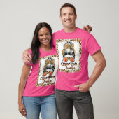 Bleekt kreeft Junkie Leopard Messy Bun met u T-shirt (Unisex)
