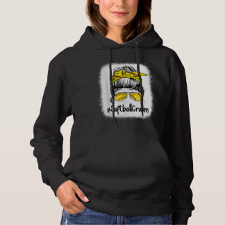 Bleekt Softball Baseball Grams Life Messy Bun Mo Hoodie