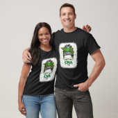 Bleekte Cna Life Messy Bun Leopard St Patricks Da T-shirt (Unisex)