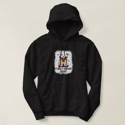 Bleekte eerstegraads rendier Funny Teacher Hoodie (Design voorkant)