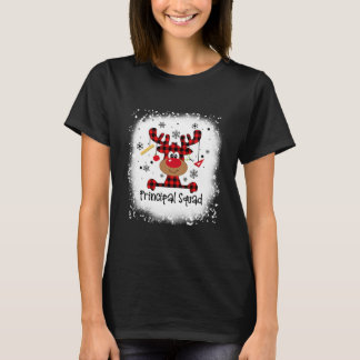 Bleekte kerst met hoofdplein rendier Funny T-shirt