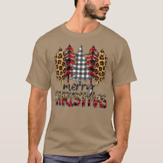 Bleekte kerstbomen met prettige kerstbomen t-shirt
