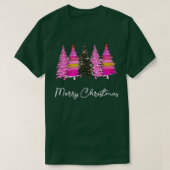 Bleekte kerstbomen met prettige kerstbomen t-shirt (Design voorkant)