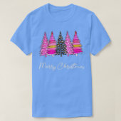 Bleekte kerstbomen met prettige kerstbomen t-shirt (Design voorkant)