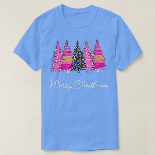 Bleekte kerstbomen met prettige kerstbomen t-shirt (Design voorkant)