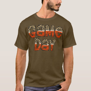 Bleekte leopard Basketball Game Day Vibes Basketk T-shirt