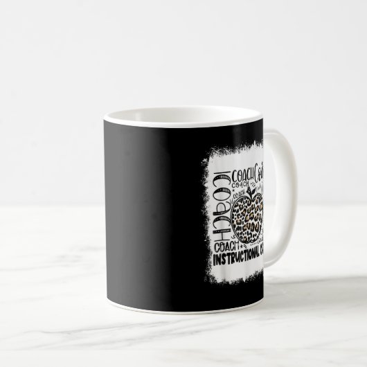 Bleekte leopard Instructive Coach Typografie Te Koffiemok (Voorkant rechts)