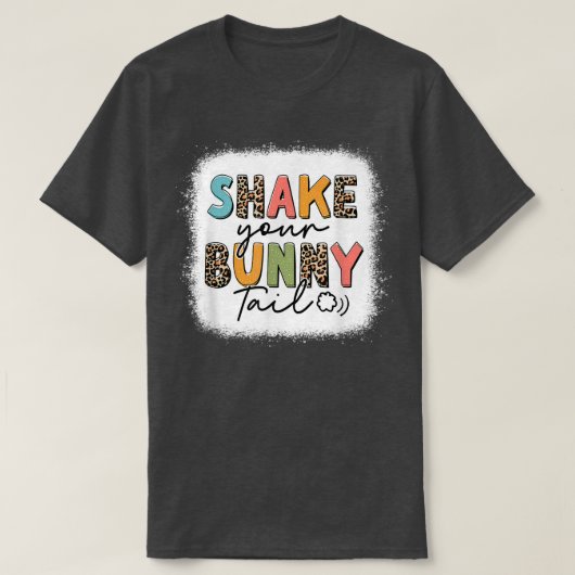 Bleekte luipaard Schud je Bunny Tail Baby Girl E T-shirt (Design voorkant)