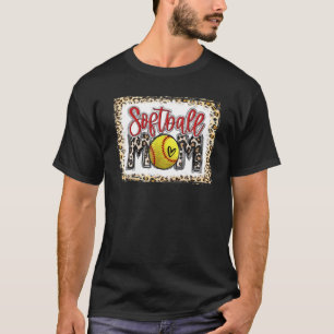 Bleekte luipaard Softball Ma Softball Game Day Vi T-shirt