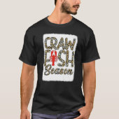 Bleekte onbewerkte vissoort Leopard Crawfish Boil  T-shirt (Voorkant)