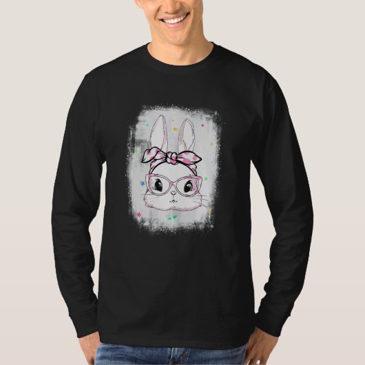 Bleekte paaskottenhoofddots t-shirt (Voorkant)