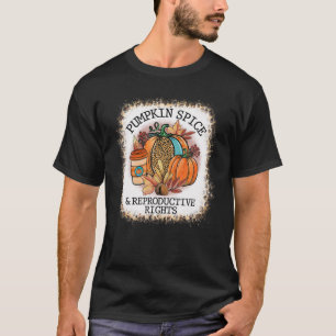 Bleekte pompoenkruid en reproductierechten vallen t-shirt