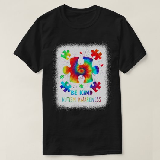 Bleekte puzzelstukjes zijn een soort Stropdas voor T-shirt (Design voorkant)