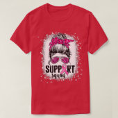 Bleekte roze lintsteunhoek t-shirt (Design voorkant)