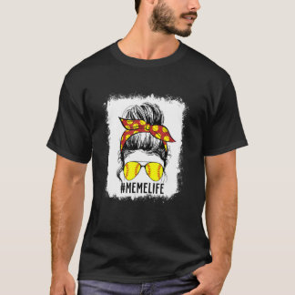 Bleekte Softball Meme Game Day Softball Meme Moth T-shirt