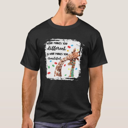 Bleekte wat maakt je anders mam autisme kind t-shirt (Voorkant)