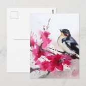 Bleekvogel, schilderij briefkaart (Voorkant / Achterkant)